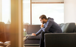 man at computer