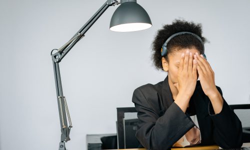 woman at desk